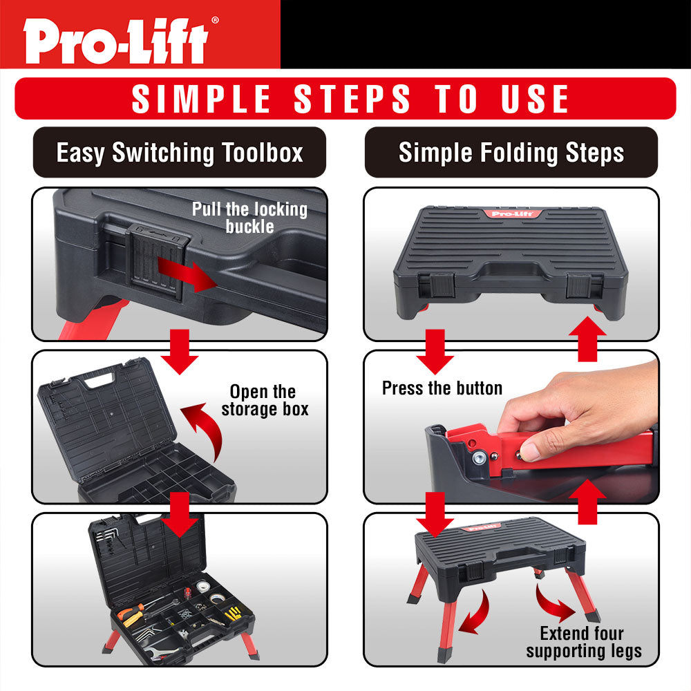 Pro-Lift Portable Storage Step Hocker