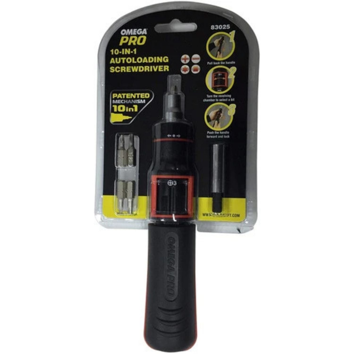 Omega Pro 10-in-1 Auto-Lade Ratcheting Schraubendreher