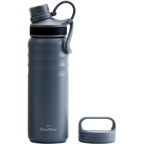 GrandTies 68 g Sport-Wasserflasche aus rostfreiem Stahl - Stone Grau